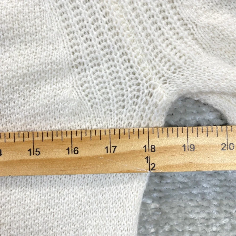 Banana Republic Recycled Wool Cable Knit Mock‎ Neck Sweater Cream Women's Medium